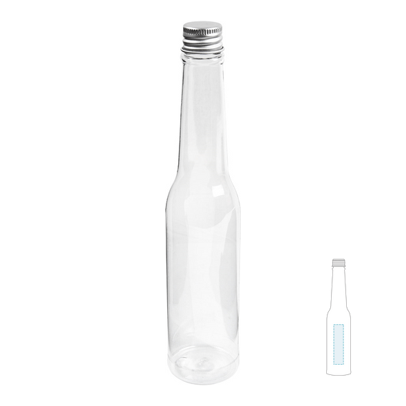 Bottle with PET Transparent Cap